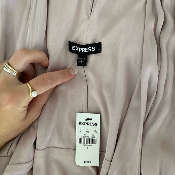 Express Satin Wrap Dress - Picture 7 of 8